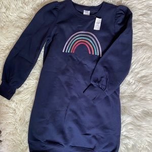 New Girls Gap rainbow sweatshirt dress